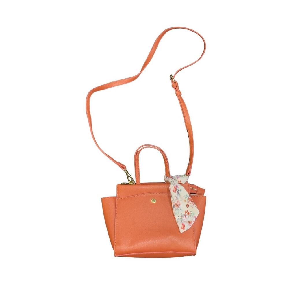 Steve Madden Mini Orange Crossbody Purse Floral Scarf Y2K Adjustable Strap